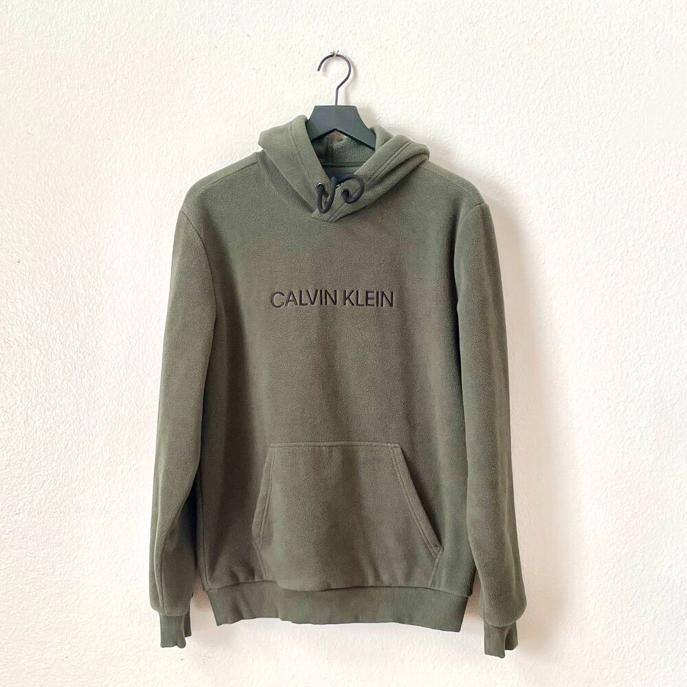 Mens Calvin Klein Jeans Forest Green Hoodie Size Medium.